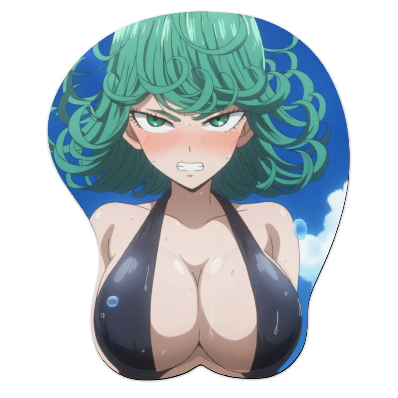 3D Oppai Anime Mouse Pad with Wrist Rest by One punch man Tatsumaki #01
