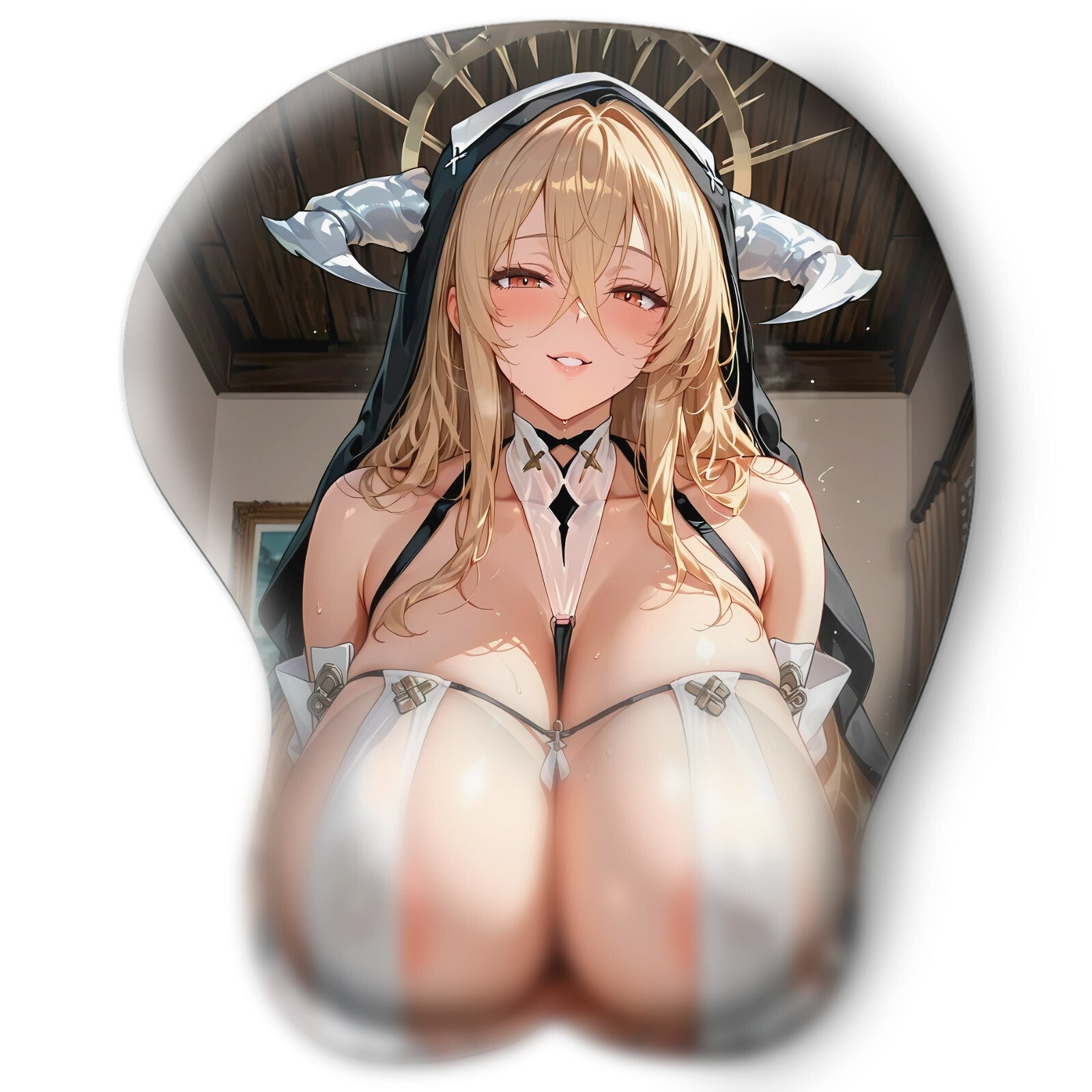 3D oppai Anime Mouse Pad with Wrist Rest by Azur Lane Implacable #01