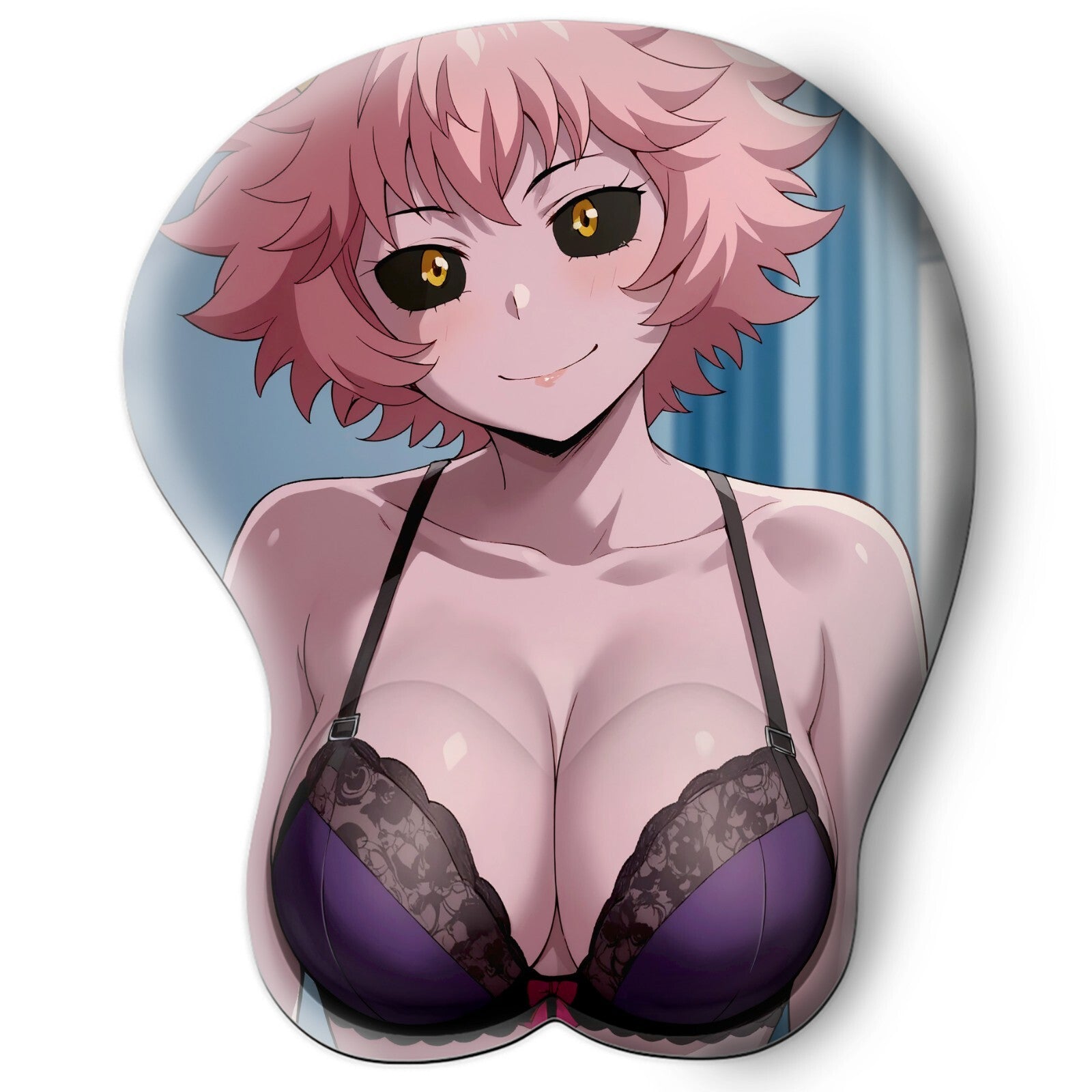 3D oppai Anime Mouse Pad with Wrist Rest by My hero academia mina ashido #01