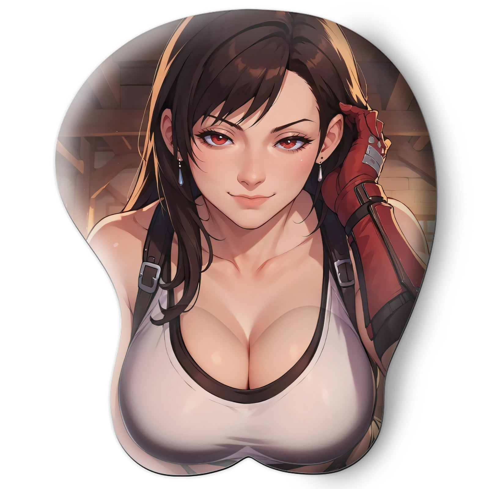 3D oppai Anime Mouse Pad with Wrist Rest by Final Fantasy VII Tifa Lockhart #01