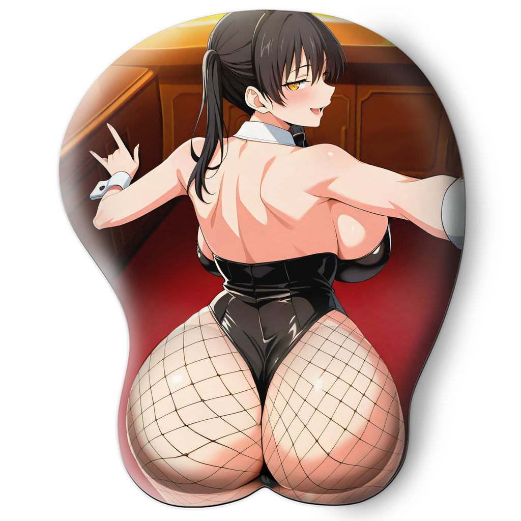 3D butt Anime Mouse Pad with Silicone Wrist Support, Non-Slip Ergonomic Shape, Fire Force Anime Character Tamaki Kotatsu #02